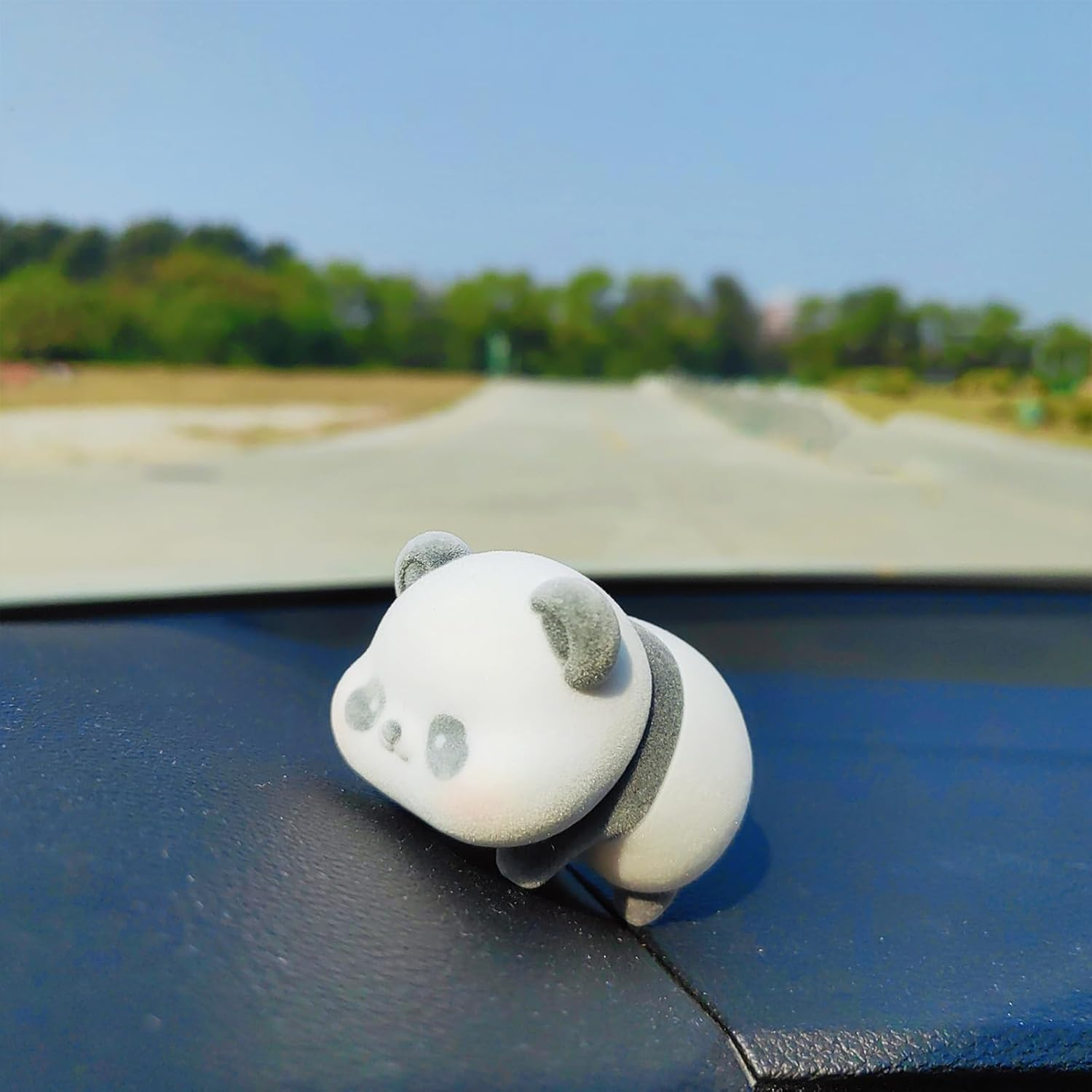 Cute Furry Animal Rear View Mirror Accessories, Car Dashboard Ornament Center Screen Decoration Rearview Mirror Charm, Car Accessories Interior Decor for Women/Men