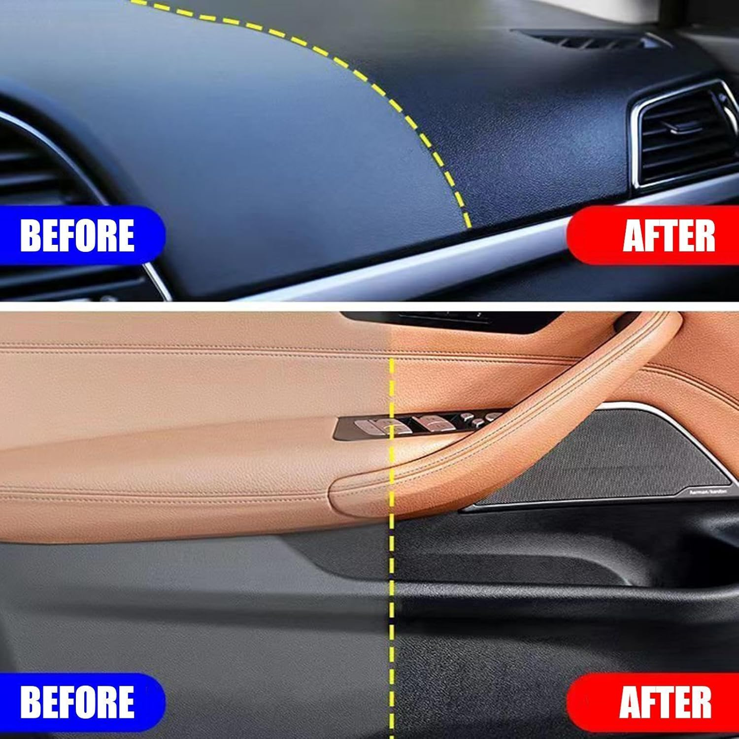 Car Leather Cleaner,Multipurpose Automotive Cleaning Cream Interior Detailer - Leather Restorer Car Detailing Kit, Car Cleaning Agent for SUV Sedan Truck image number 6