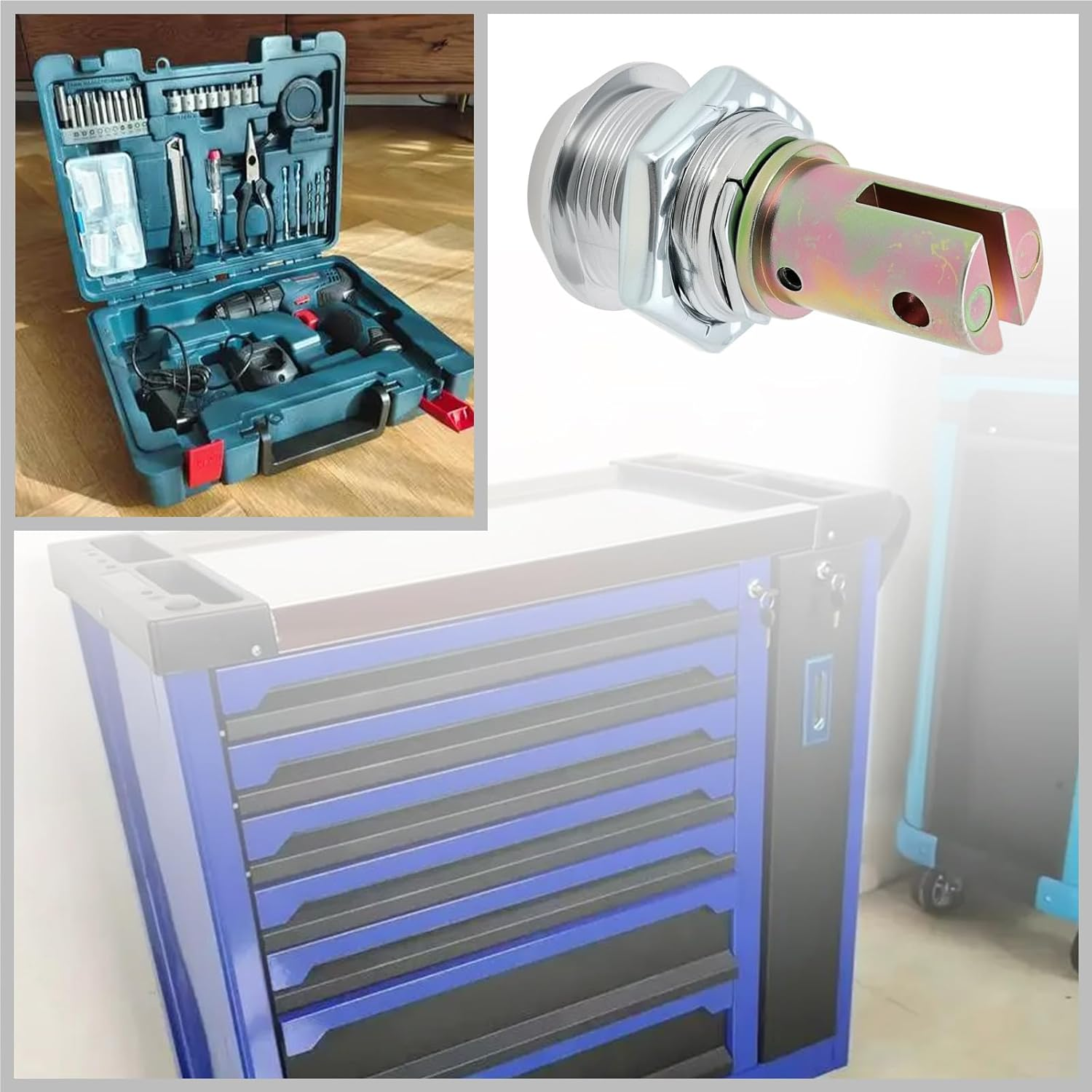 LT Easiyl 1X Toolbox Lock Set with Keys Compatible with Craftsman Tool Cabinets Compatible with Tool Cabinet Locking System for Securing Tool Drawers Linkage Systems image number 6