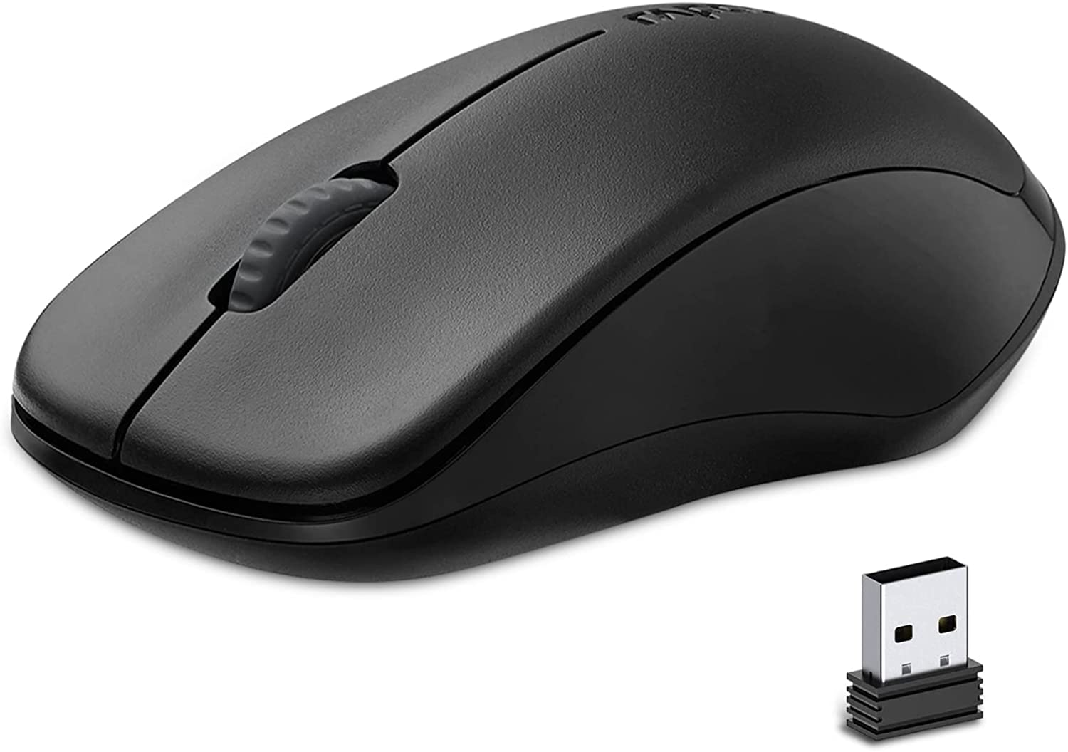 RAPOO 1680 Wireless Mouse, 2.4G Silent Mouse with USB Receiver, Ergonomic Mouse, Optical Mouse, Portable Light Computer Mice for Notebook, PC, Laptop, Computer, Long Battery Life, 1000 Dpi,Whiite