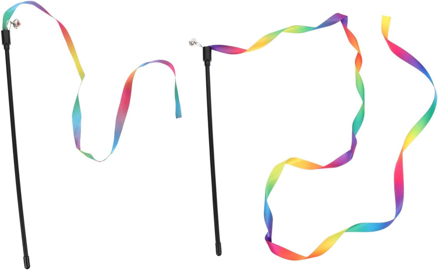 BESPORTBLE 2Pcs Interactive Cat Rainbow Toys Bells Kitten Playthings for Indoor Cats for Fun and Exercise image number 5