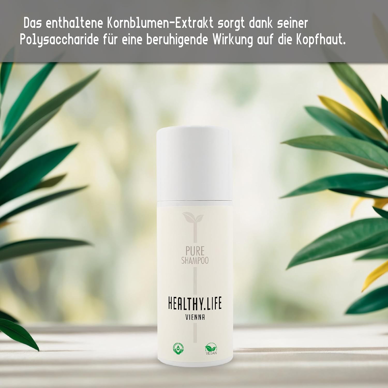 HLV - Powder Shampoo - Foam Shampoo for All Hair Types - Mild Cleansing with Cornflower Extract, Vegan, Derma Tested, Anhydrous, No Preservatives, Anti-Inflammatory & Antibacterial (40 G) image number 2