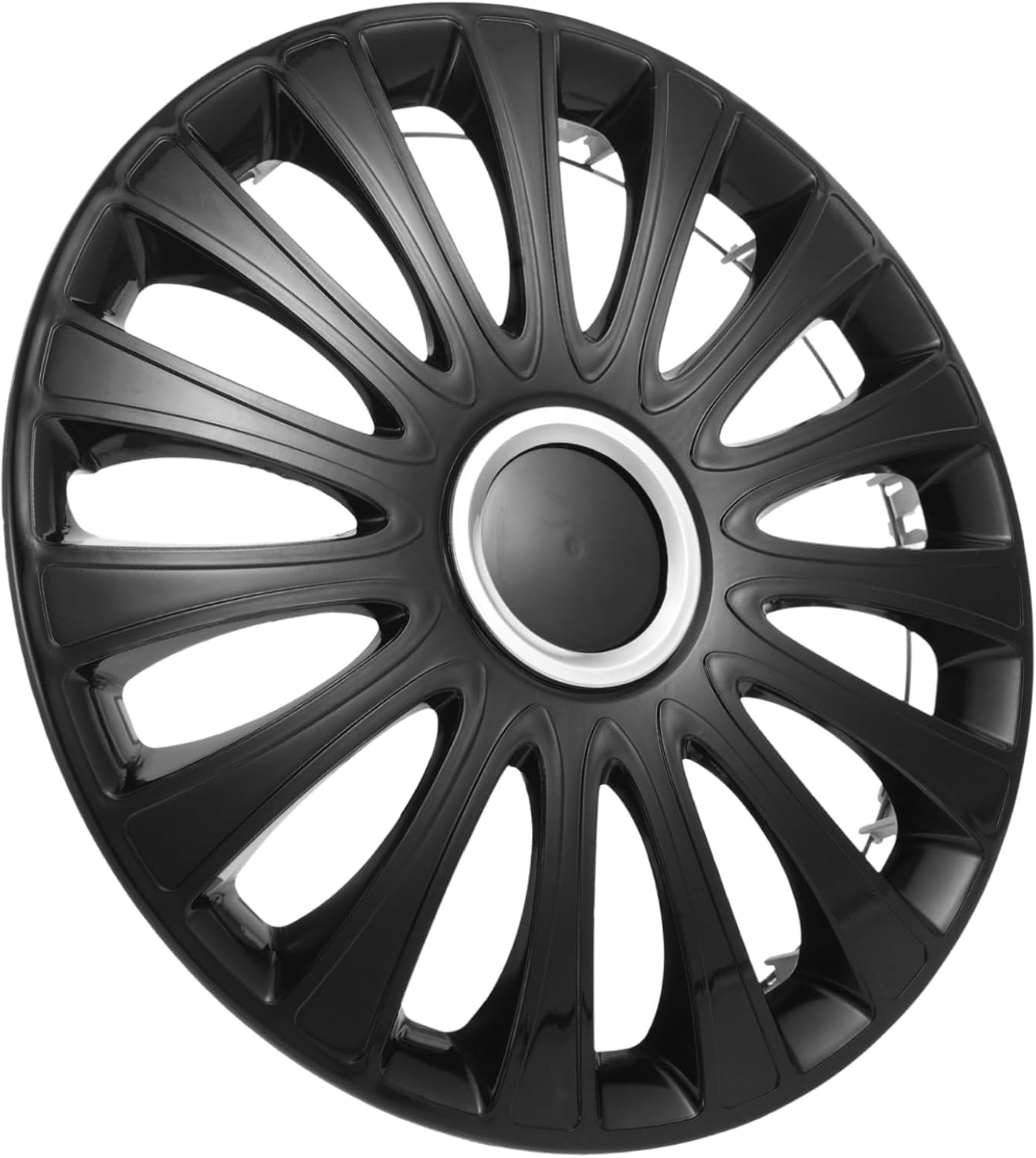 SWOOMEY Universal 14 Inch Wheel Hub Cover Vehicle Hubcap Protective Wheel Cover for Cars and Trucks Full Black Finish Suitable For image number 6