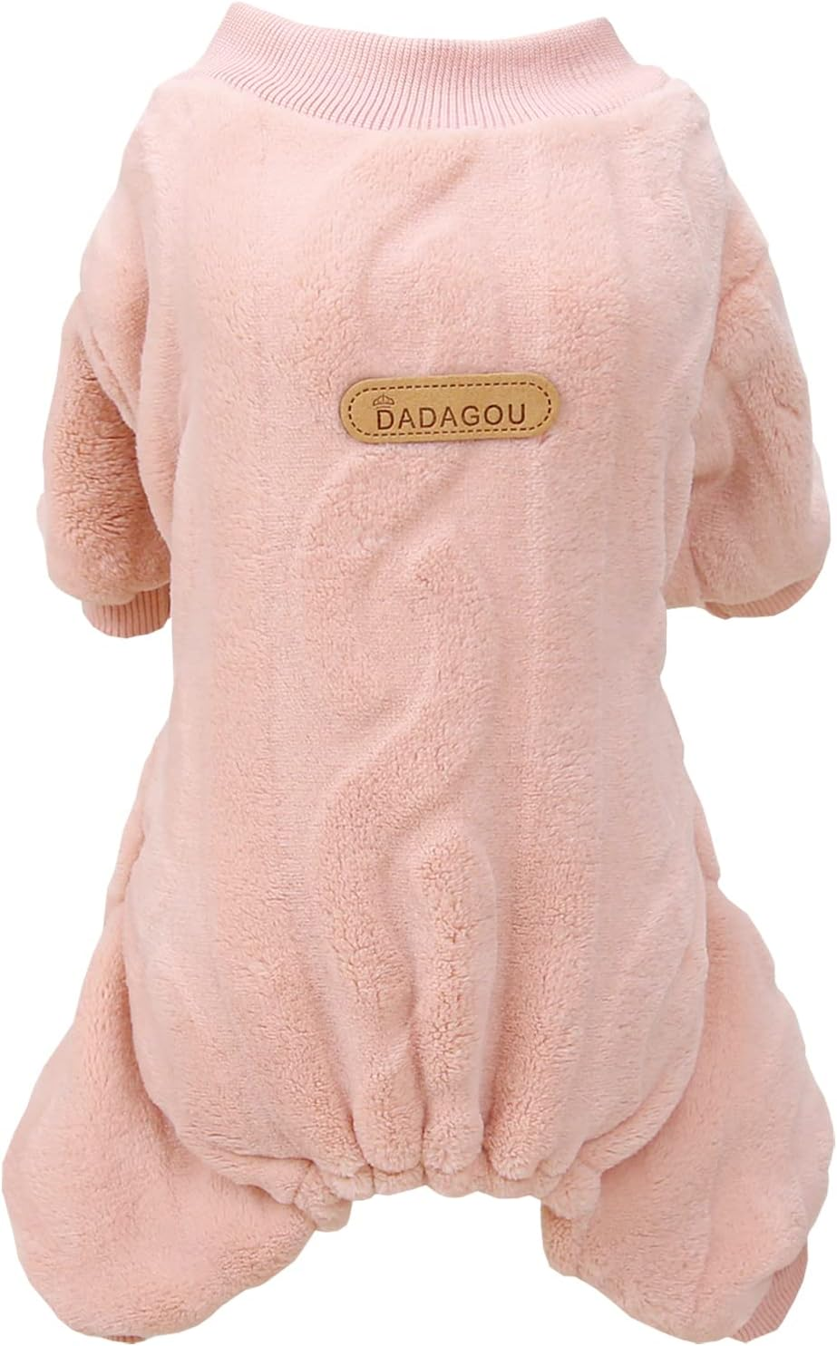 Izefia Dog Sweater Dog Clothes Fleece Dog Woolen Sweater Winter Warm Sweat Shirt 4 Legs Jumpsuit Pajamas Twist Print Sweater for Small Dog Medium Dog Cat Pink XXL