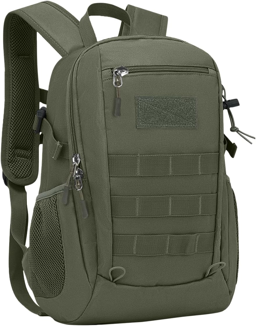 Arcenciel 10L/20L Mini X-Small Tactical Backpack MOLLE Daypack Gear Pack Camping Bag with Patch