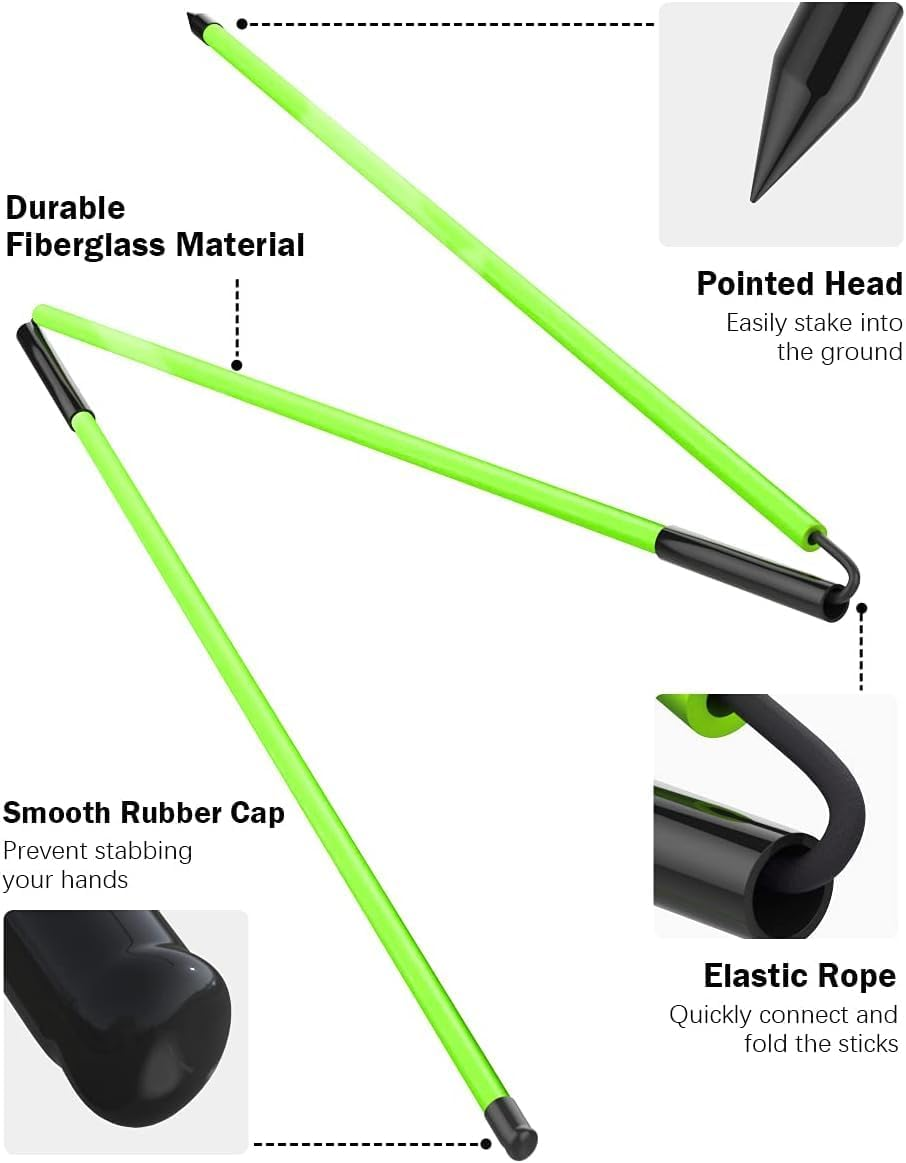 Golf Alignment Stick, 2-Pack Golf Alignment Rods, 48" Collapsible Alignment Stick Golf Training Aid for Aiming, Putting, Posture Corrector, Golf Practice Sticks with Clear Tube Case image number 3