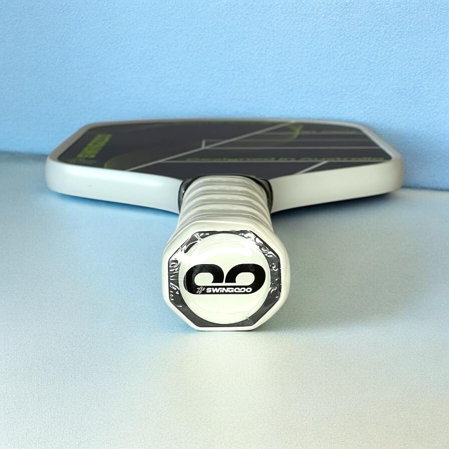 Swingooo S1 Play Pickleball Paddle &ndash; 12Mm Lightweight Fiberglass, Grit Surface, PP Honeycomb Core, 220G, Elongated Control Shape &ndash; Green/Blue image number 3