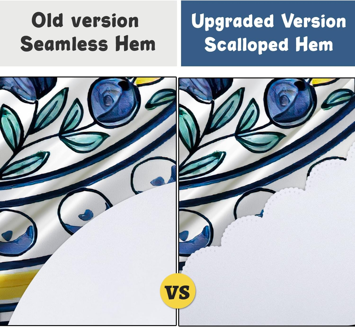 Round Tablecloth 60 Inch, Floral round Table Cloth, Stain Resistance, Water Repellent and Wrinkle-Free, Colorful Flower Circle Tablecloth for Home Kitchen Dining Party Patio Indoor and Outdoor Use image number 2