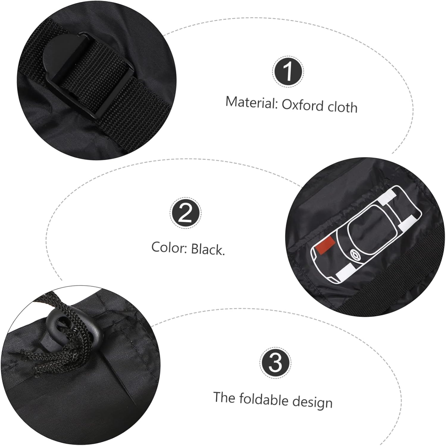 Beatifufu 4Pcs Auto Tire Cover Wheel Tire Caps for Car SUV Truck Trailer Weatherproof Easy to Clean image number 6