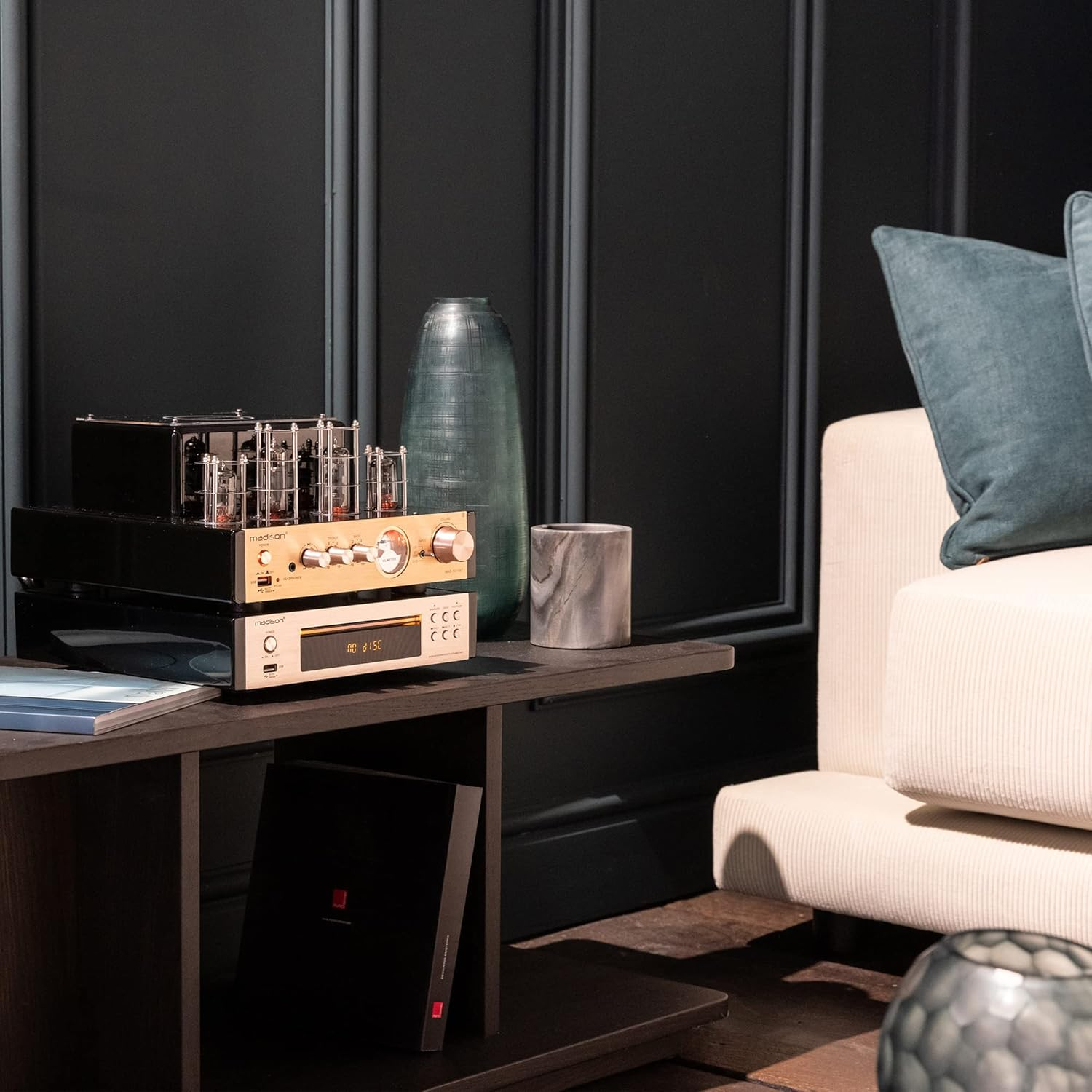 MAD-TA10BT - MADISON - STEREO TUBE AMPLIFIER 2 X 25W RMS, Silber/Braun/Scwarz image number 2