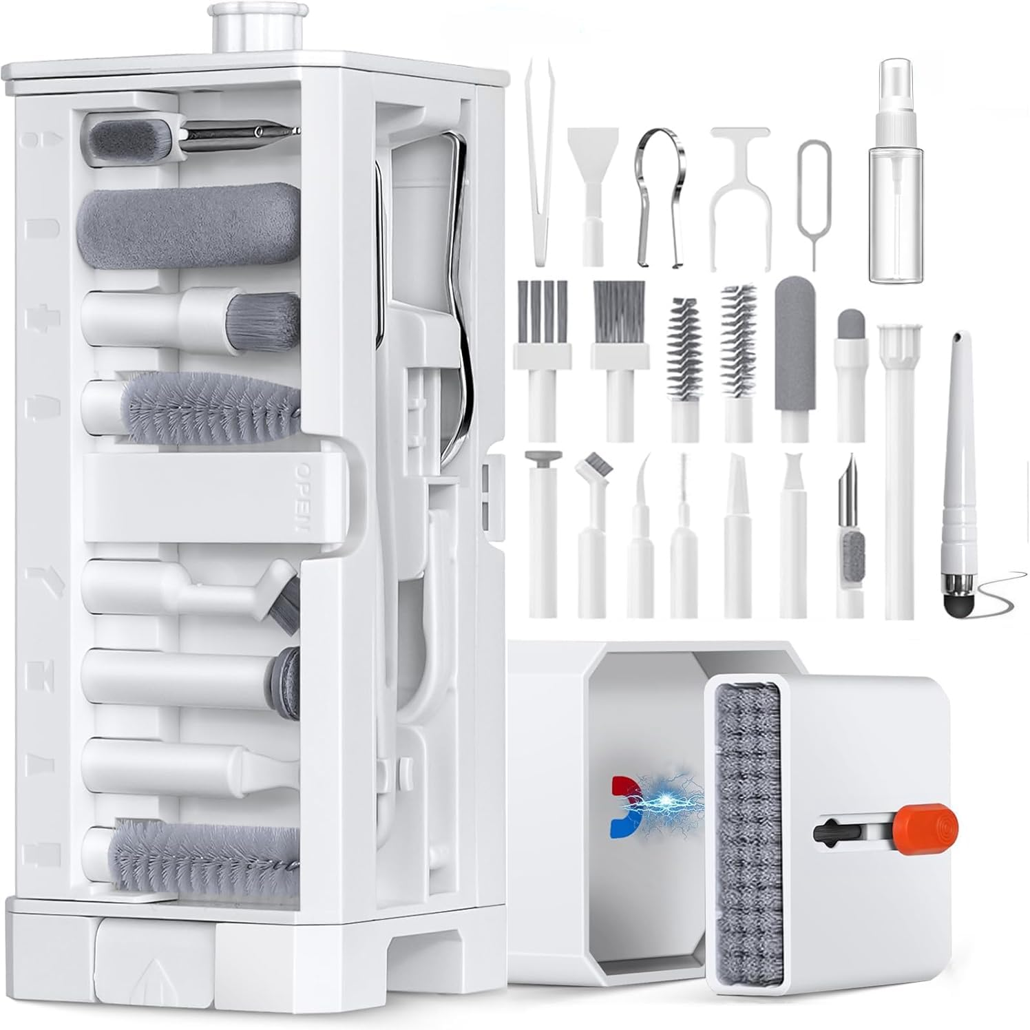 32 in 1 Multifunctional Cleaner Kit for Electronic Devices,Yakiter Computer Laptop Cleaner Kit,Multi-Function Tools for Laptop, Keyboard, Phone, Camera, Earbuds image number 4