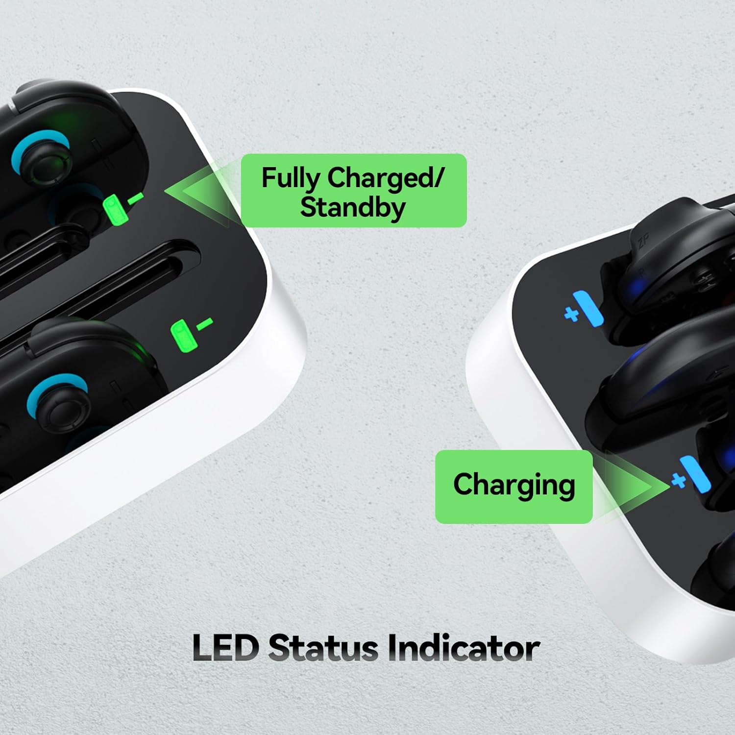 Newdery Controller Charger for Nintendo Switch 2 Joy Con, 2.5H Fast Charging Dock with LED Indicator for Joycon 2 Controllers, 4-In-1 Charged Docking Station for Switch 2 Joycons Accessories image number 5