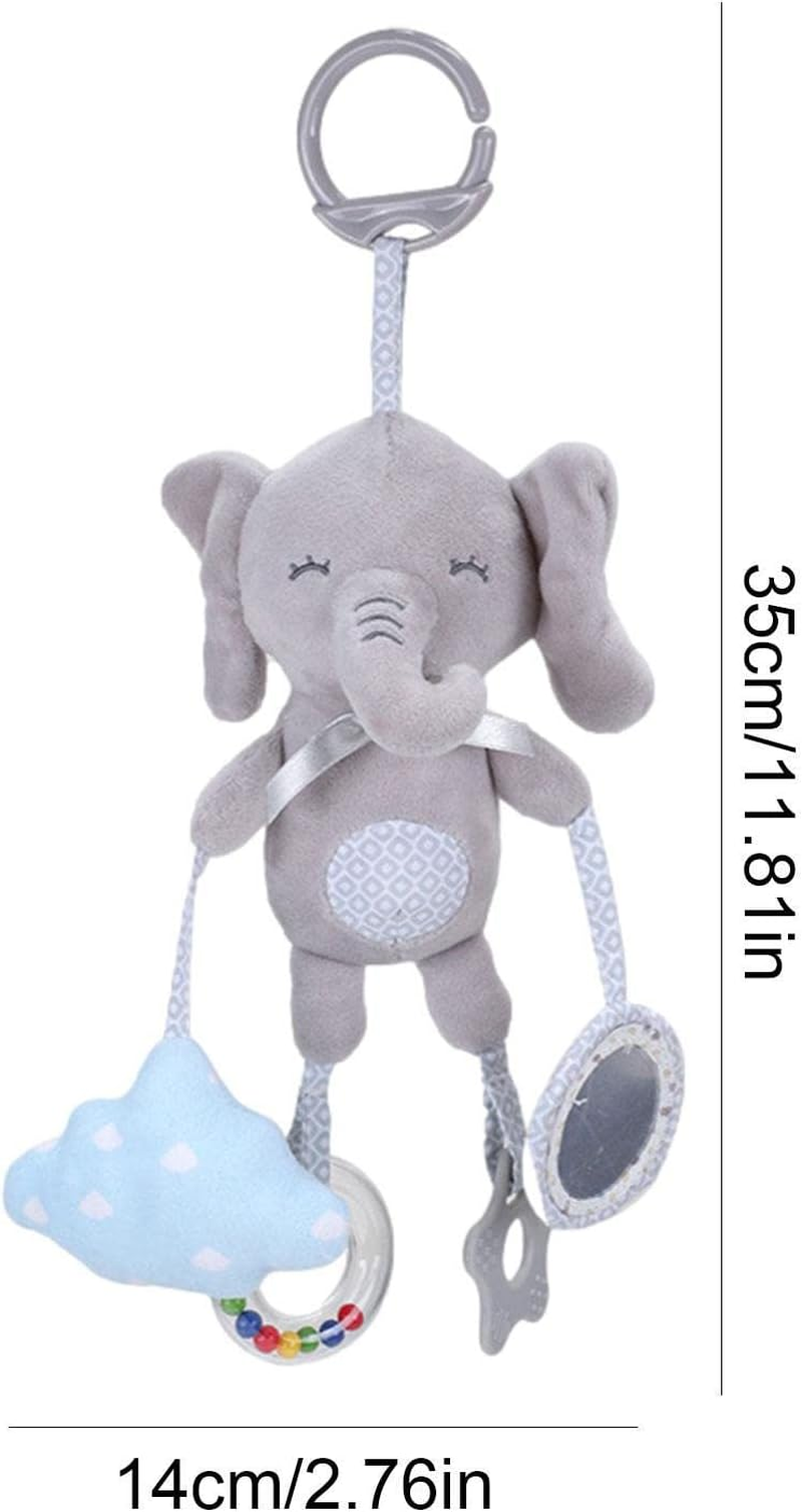 Baby Hanging Toys | Newborn Stroller Car Crib Toys,Animal Shape Soft Squeaky Sensory Learning Toy for Boys Girls 3 6 9 12 Months Borato image number 6