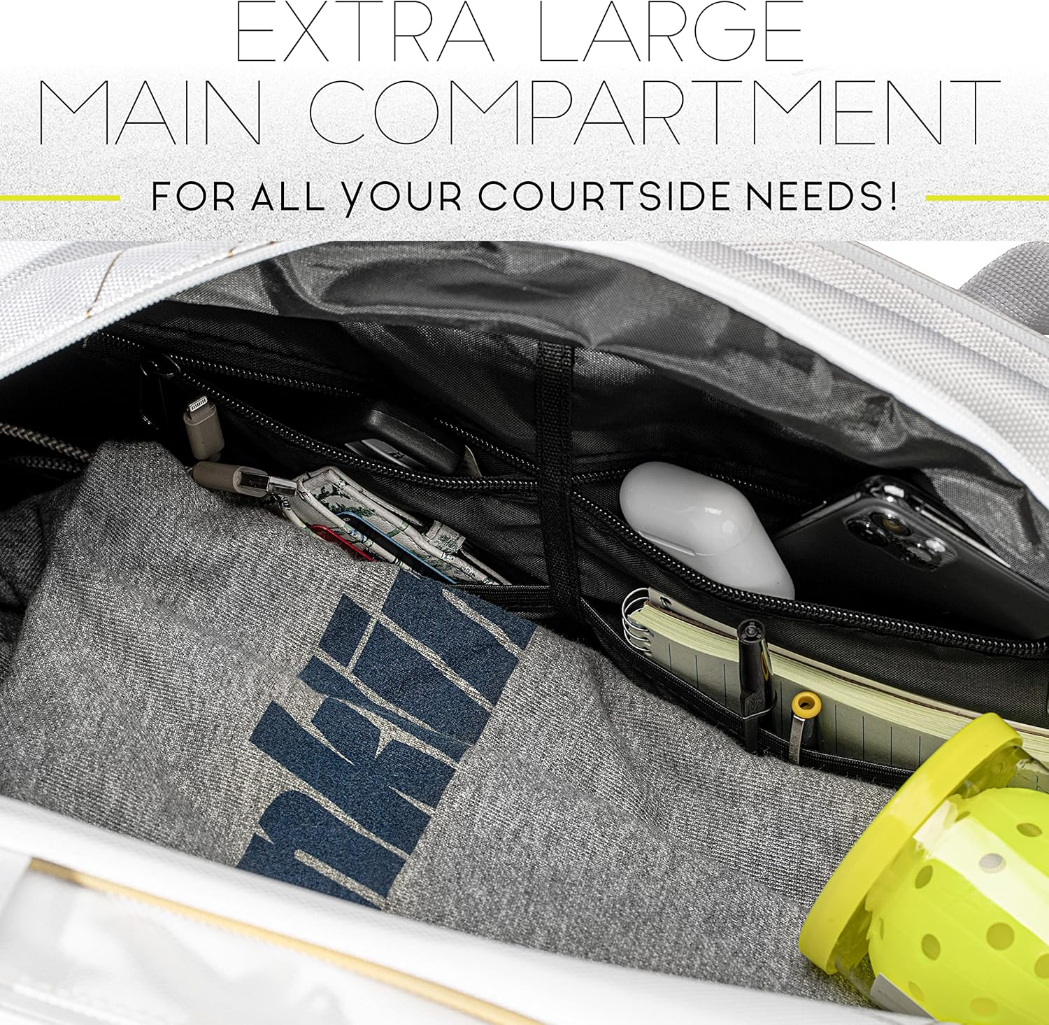 Franklin Sports Pickleball Paddle Bag - Pro Series Pickleball Bags for Paddles, Pickleballs, Gear + Equipment - Pickleball Paddle Bags for Men + Women - Perfect for Gear + Accessories image number 2