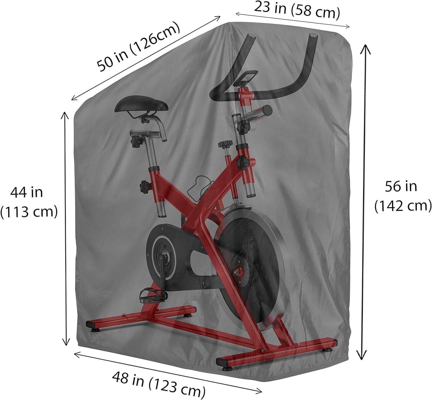 Katai - Exercise Bike Cover - Indoor & Outdoor Waterproof Stationary Bicycle Cover for Upright, Spin, Peloton Bikes - with Storage Bag image number 6