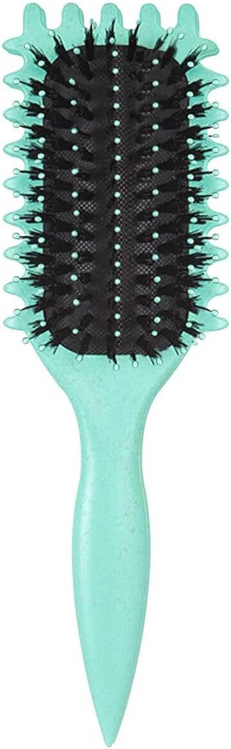 Curl Hair Styling Brush Gentle Anti-Pull Design Green Colour