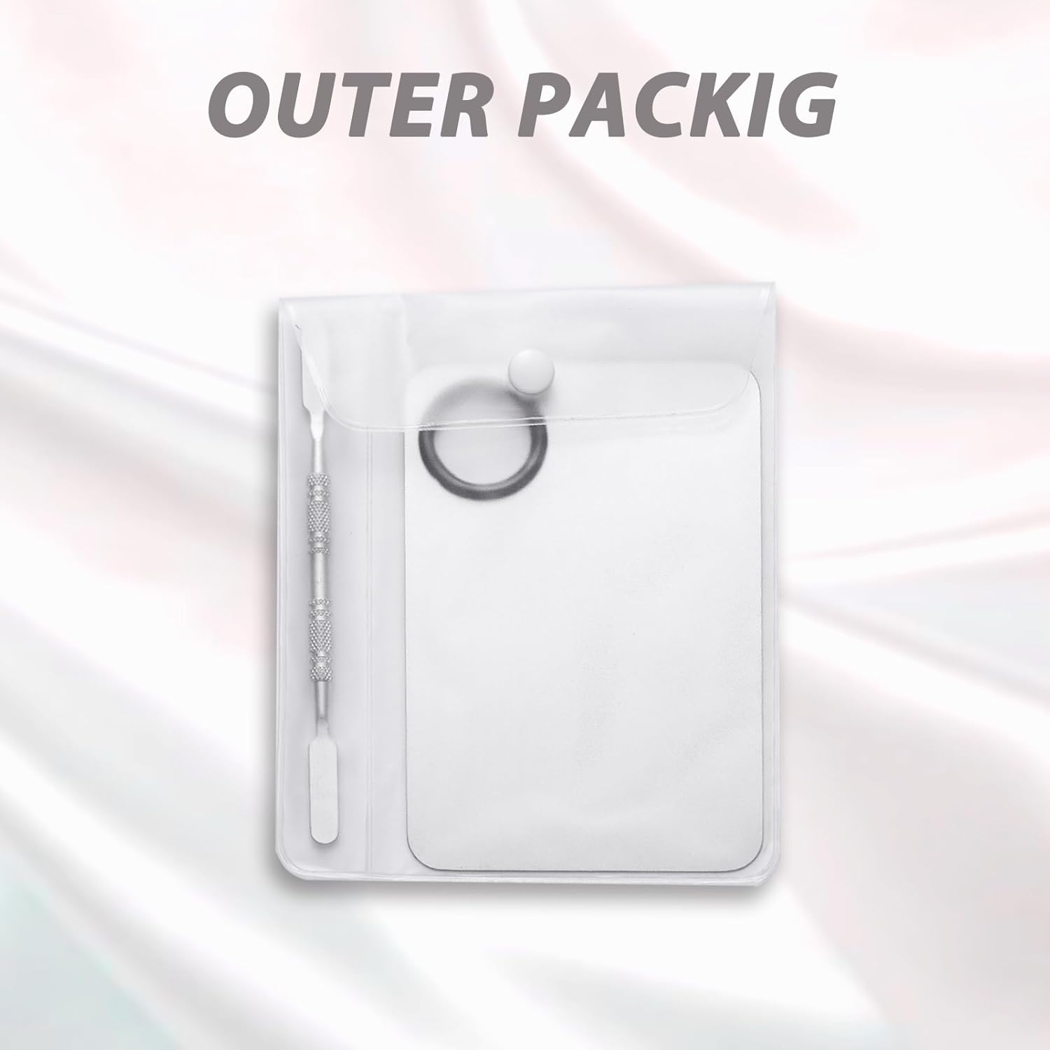 Stainless Steel Makeup Mixing Palette Set with Spatula - Washable Professional Cosmetic Blending Tool for Foundation, Lipstick, Eyeshadow, Nail Art image number 3