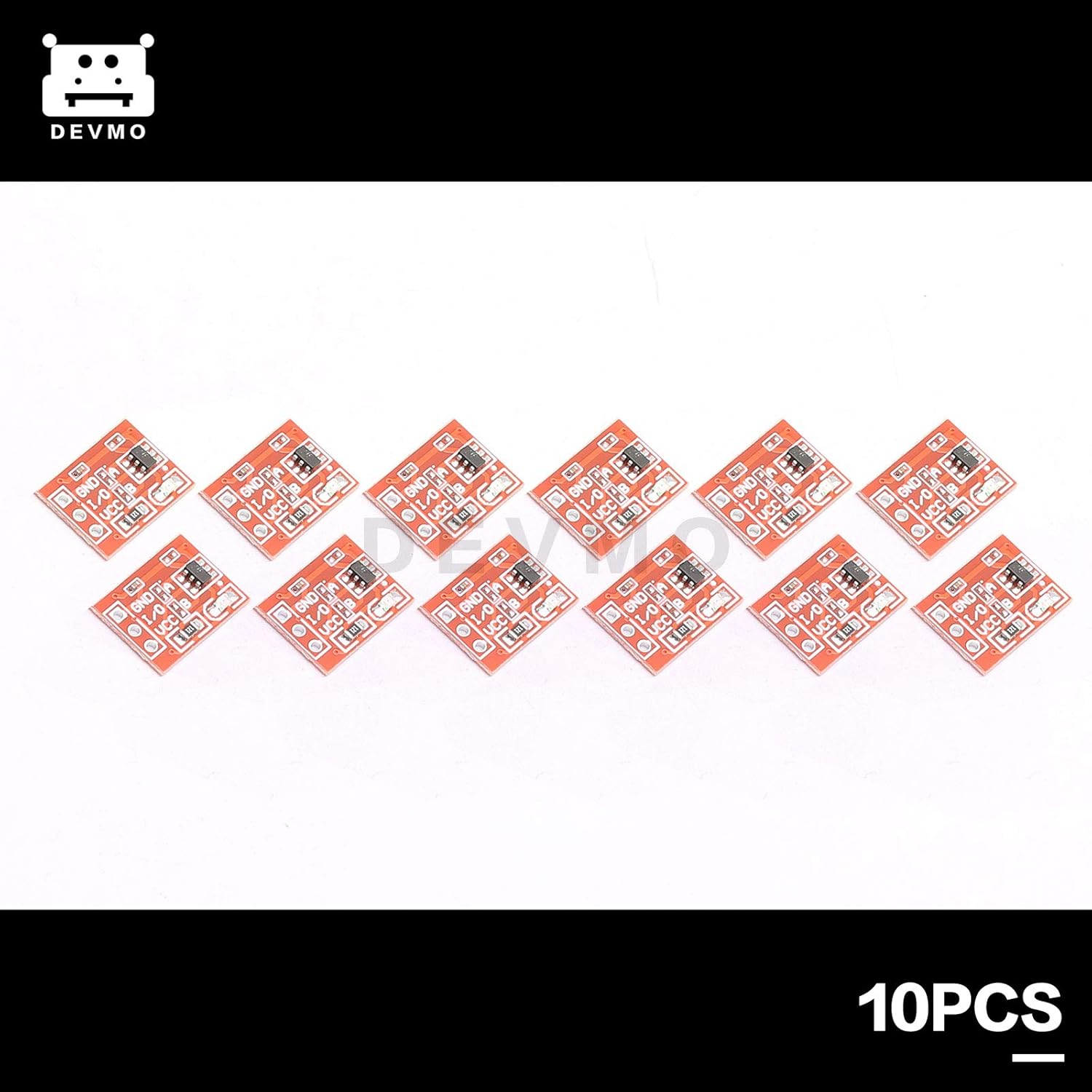 DEVMO 10PCS TTP223 Capacitive Touch Touching Switch Button Self-Lock Module No-Locking Single Channel Reconstruction Compatible with Arduino image number 1