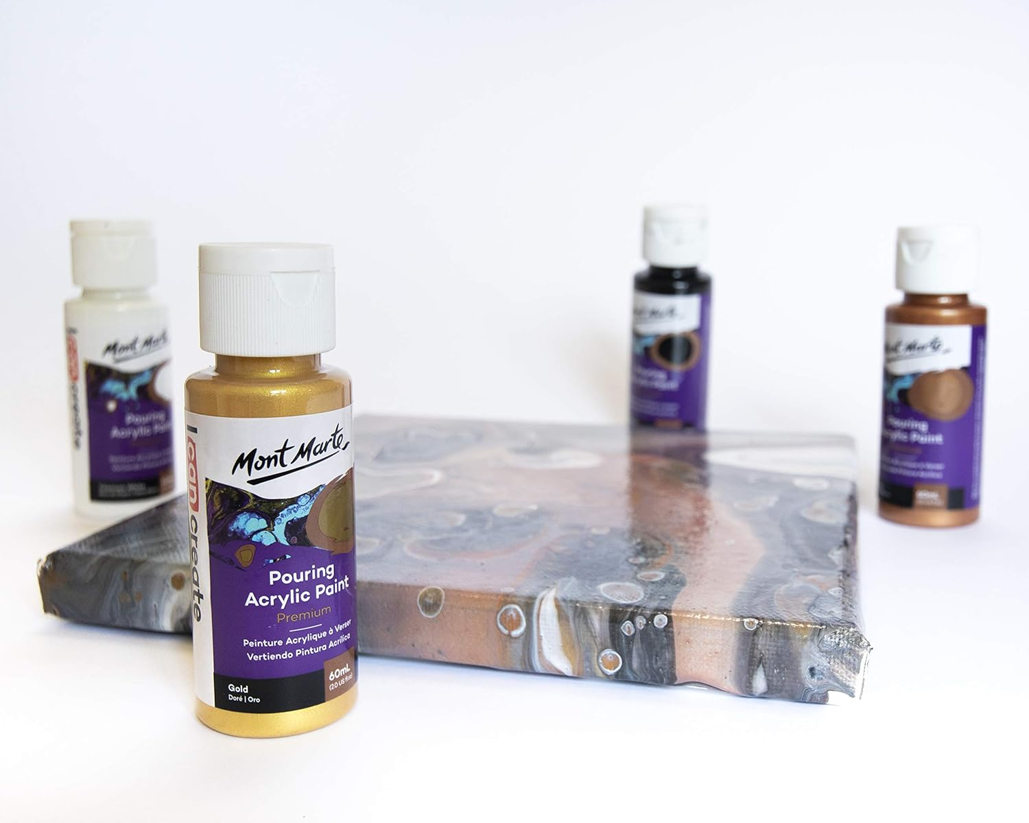 Mont Marte Pouring Acrylic Paint 4-Pieces Set, 60 Ml, Celestial image number 7