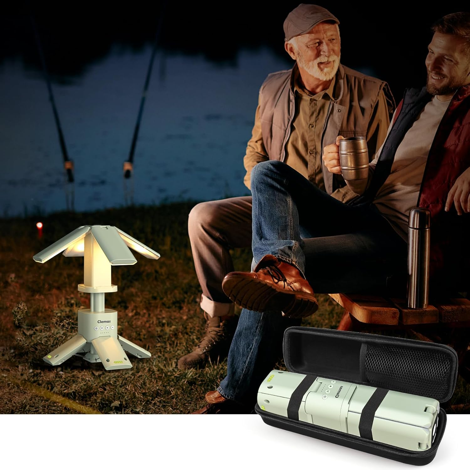 Clemas Storage Case for Clemas, Bougerv, Sakerplus, and DUSKTEC Telescopic Camping Light and Led Multifunction Magnetic Lanterns, Rechargeable Outdoor Camping Lantern Bag-(Box Only) image number 1