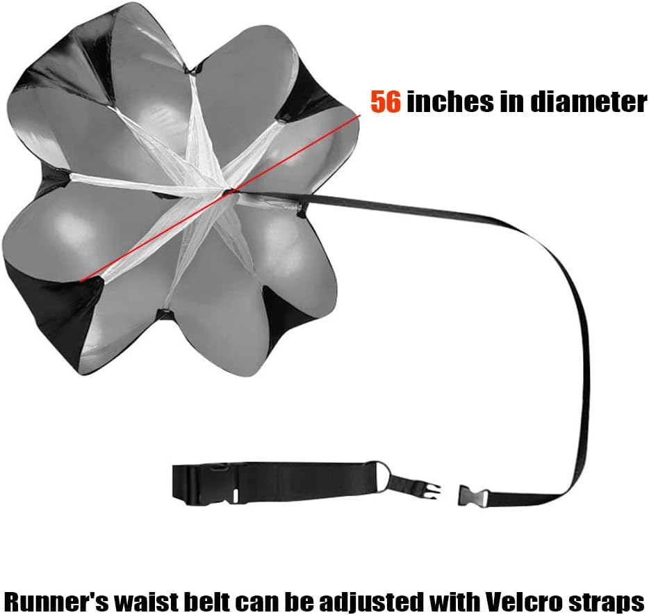 Metaball 56-Inch Speed Training Resistance Parachute Umbrella Running Chute & Fitness Explosive Power Training with Adjustable Strap, Free Carry Bag