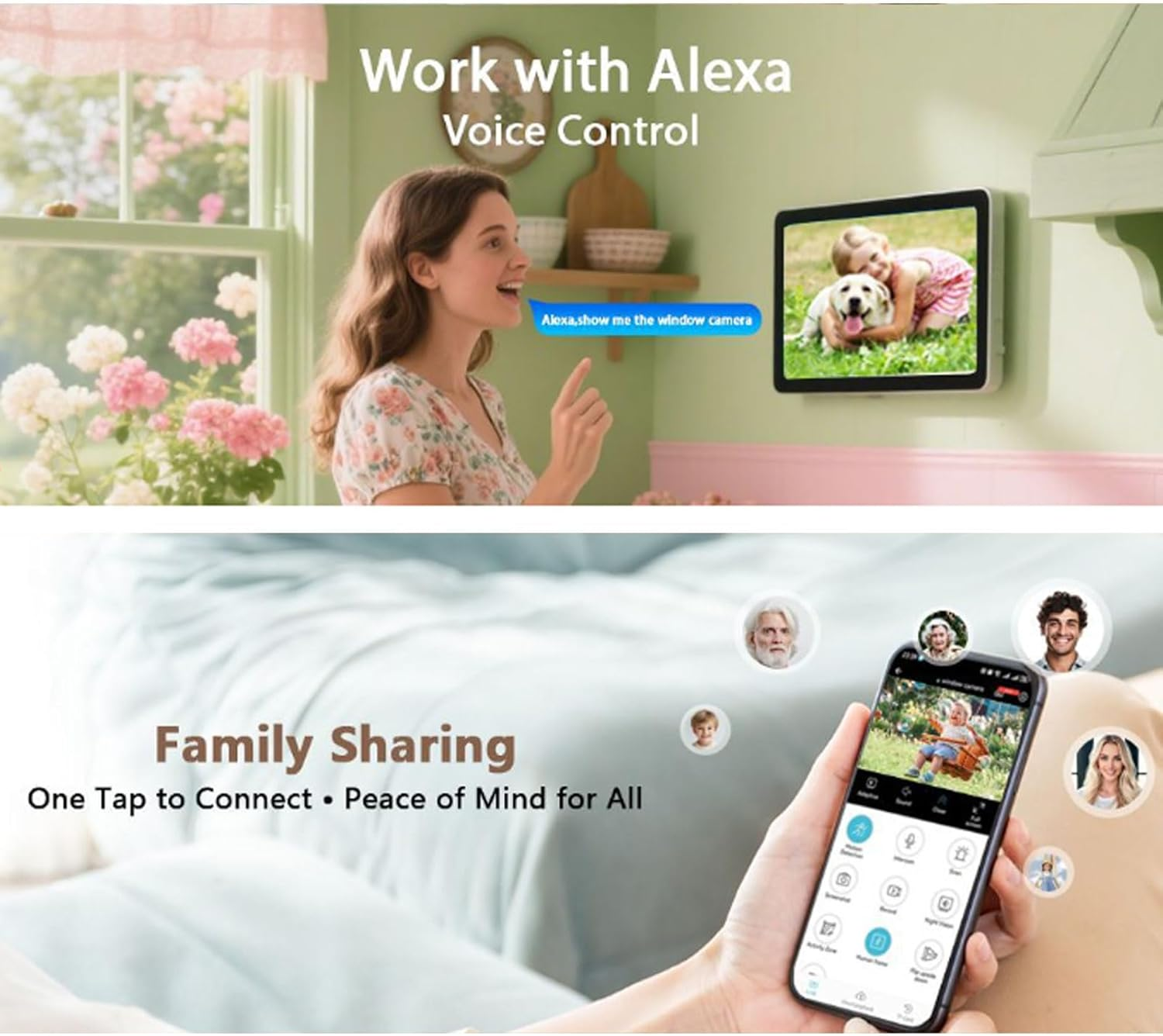 LICAEVEY 2K Window Security Camera with No Drill Sticky Mount, Easy Installation, in 30 Seconds AI Human Detection and Color Night Vision for Apartment Rental image number 6