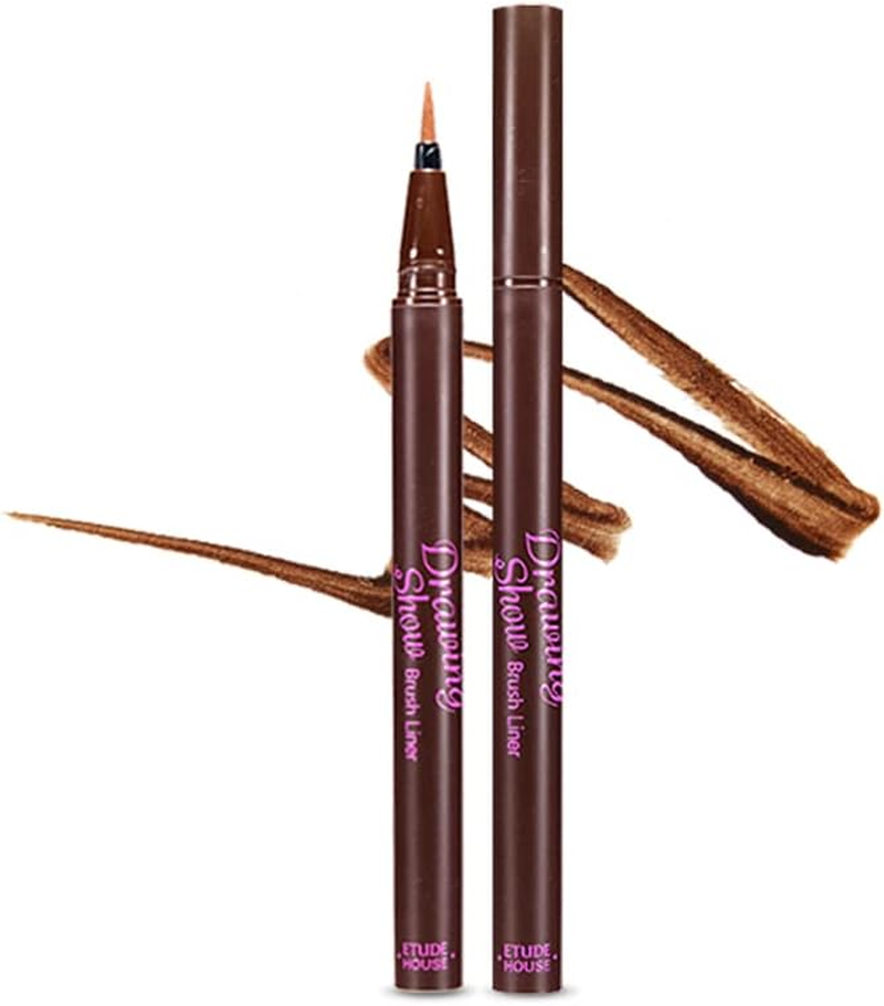 ETUDE Drawing Show Brush Eye Liner with 2 Colors 10 G, Black