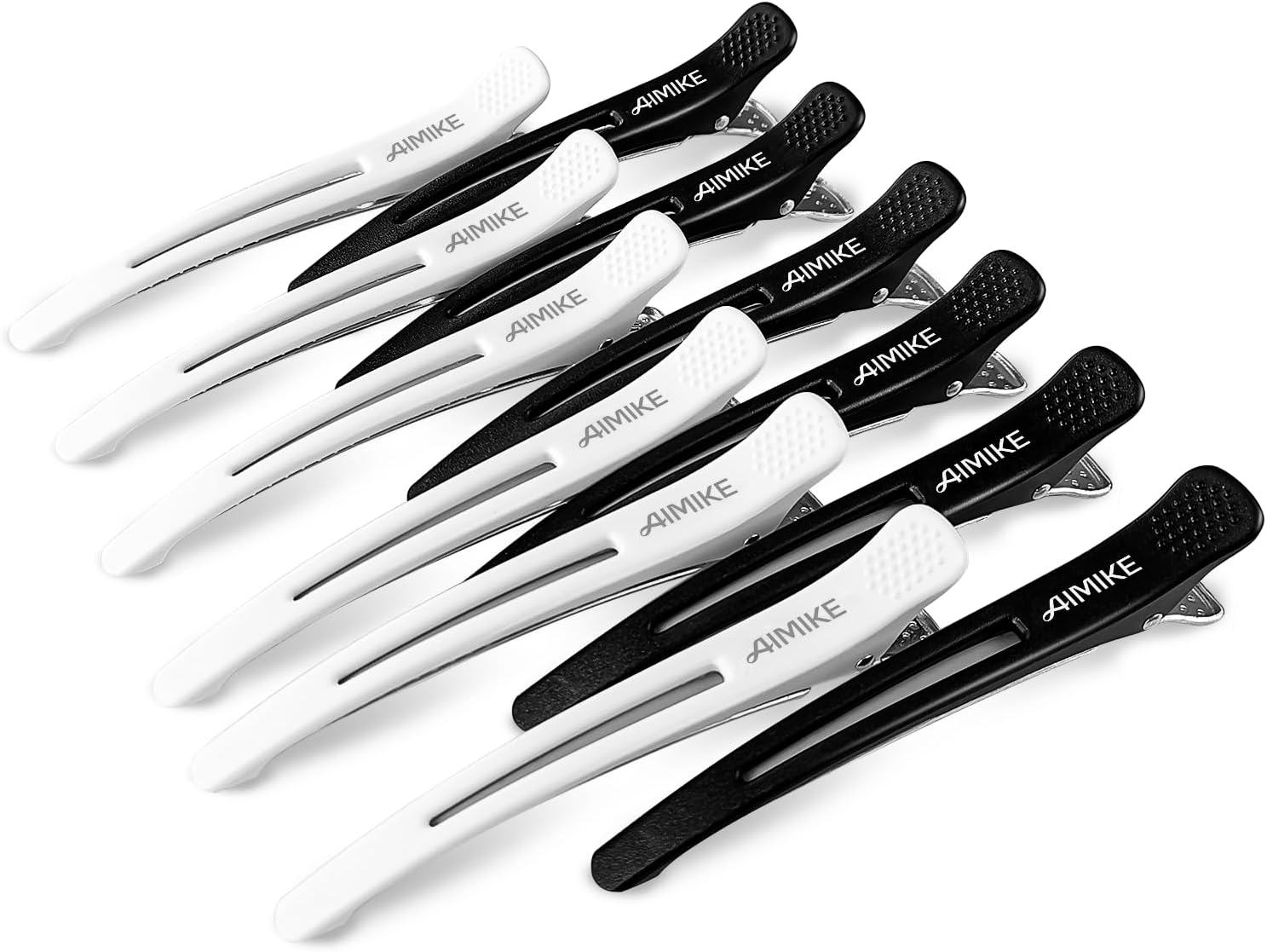 AIMIKE 12 Pack Hair Clips for Styling and Sectioning - Non-Slip with Silicone Band, No-Trace for Thick and Thin Hair - Professional Salon image number 6