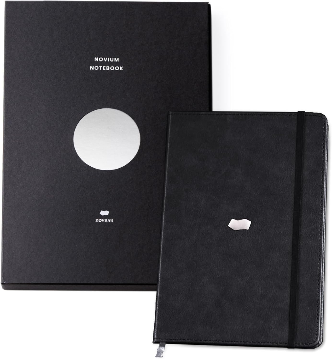 Novium Leatherette Notebook, A5 Hardcover Notebook, Sleek Inspirational Notebooks with Acid-Free Papers, Grid Sheets, Professional Notebook, Enhancing Productivity to Achieve Goals, Leather Journal for Men & Women, Inspirational Gifts for Business image number 3