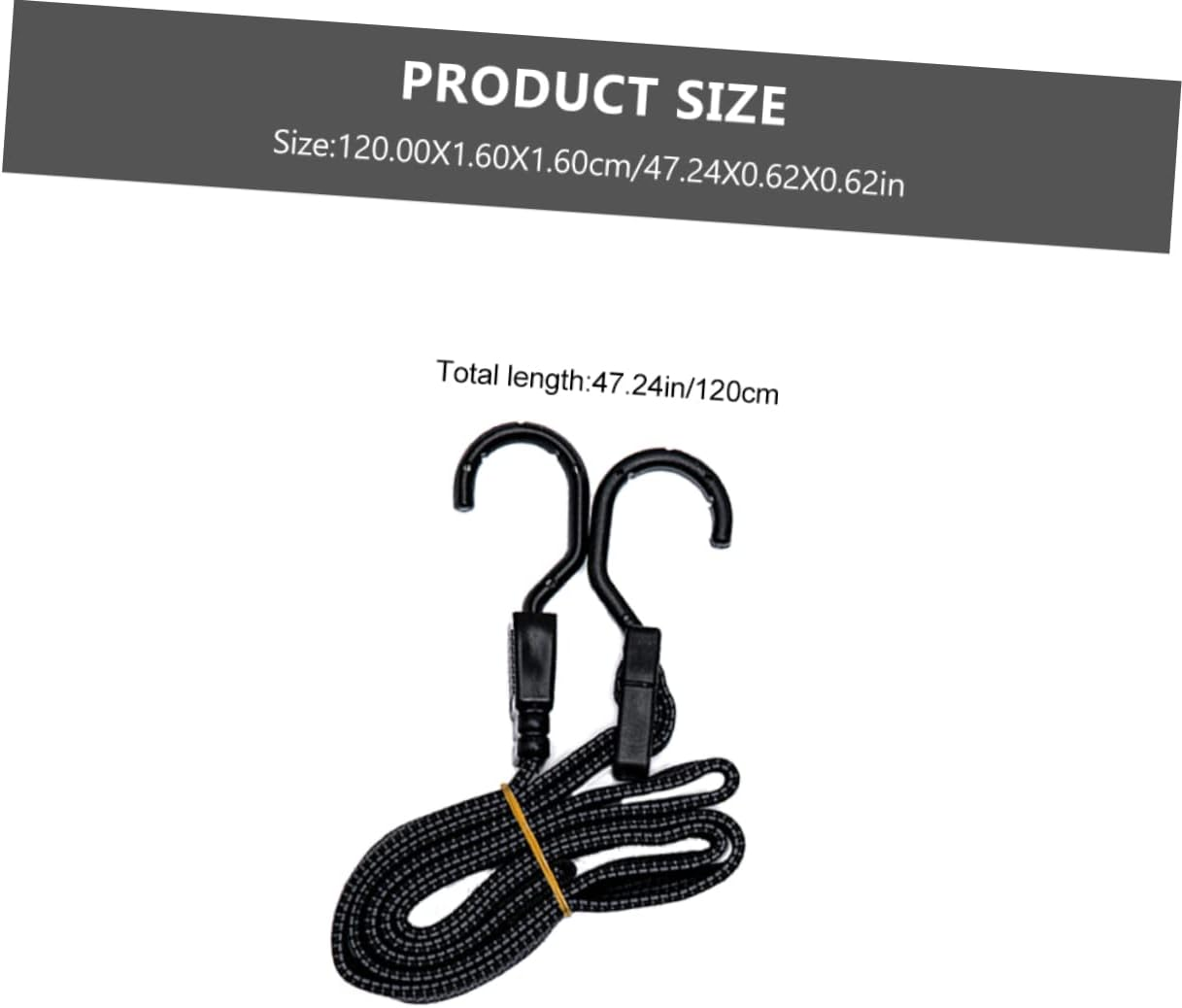 MUCKLILY Bungee Cord and Tensioner Strap 2Pcs Set 1.2M Elastic Cargo Binding Belt for Motorcycle Bicycle Kayak Luggage Securement Travel Gear image number 6