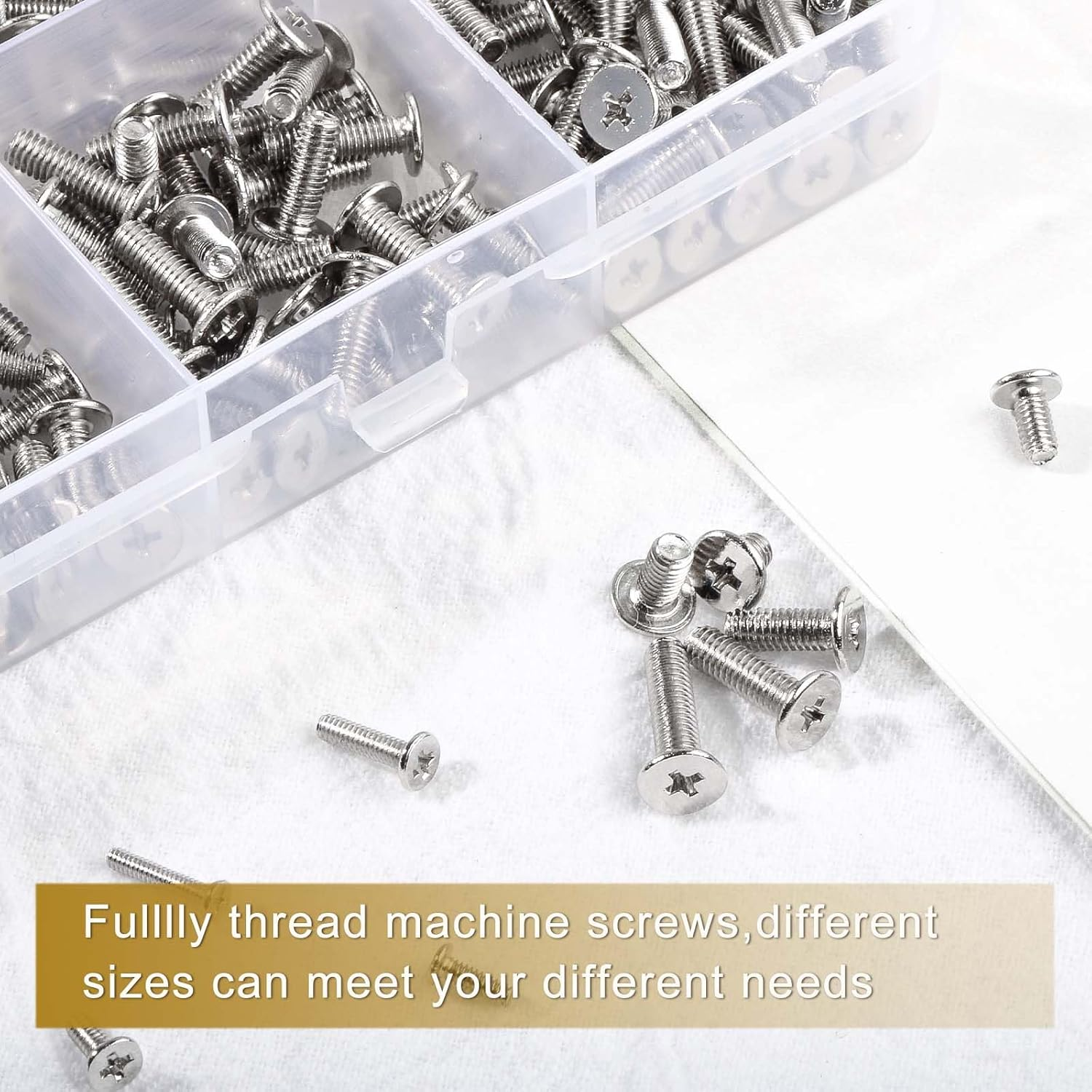 840Pcs Flat round Head Machine Screw Phillips SSD Screw Small Computer Laptop Screws Nickel Plated Micro Screw Assortment Kit for Eyeglasses, Watches, Electronic Repair