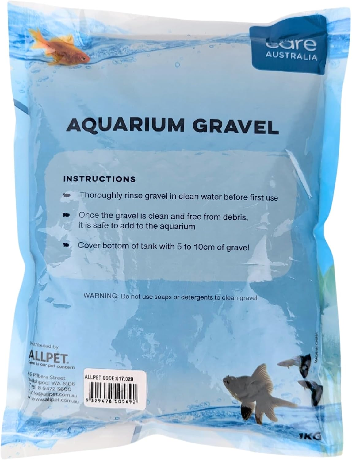 Aqua Care Aquarium Gravel Black 1Kg, 5-10Mm - Suitable for Freshwater and Saltwater Fish Tanks, Aqua Safe, Aquarium Decorative Gravel
