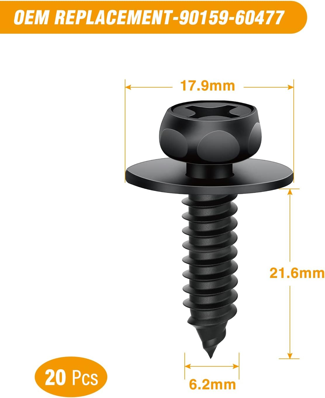 GOOACC 101Pcs Engine under Cover Push-Type Retainer for Lexus &Toyota Clips 90467-07201 Front Bumper Nut Grommet Avalon & Camry 90189-06193 Liner Screw Bolt 90159-60477 with Fastener Remover image number 4