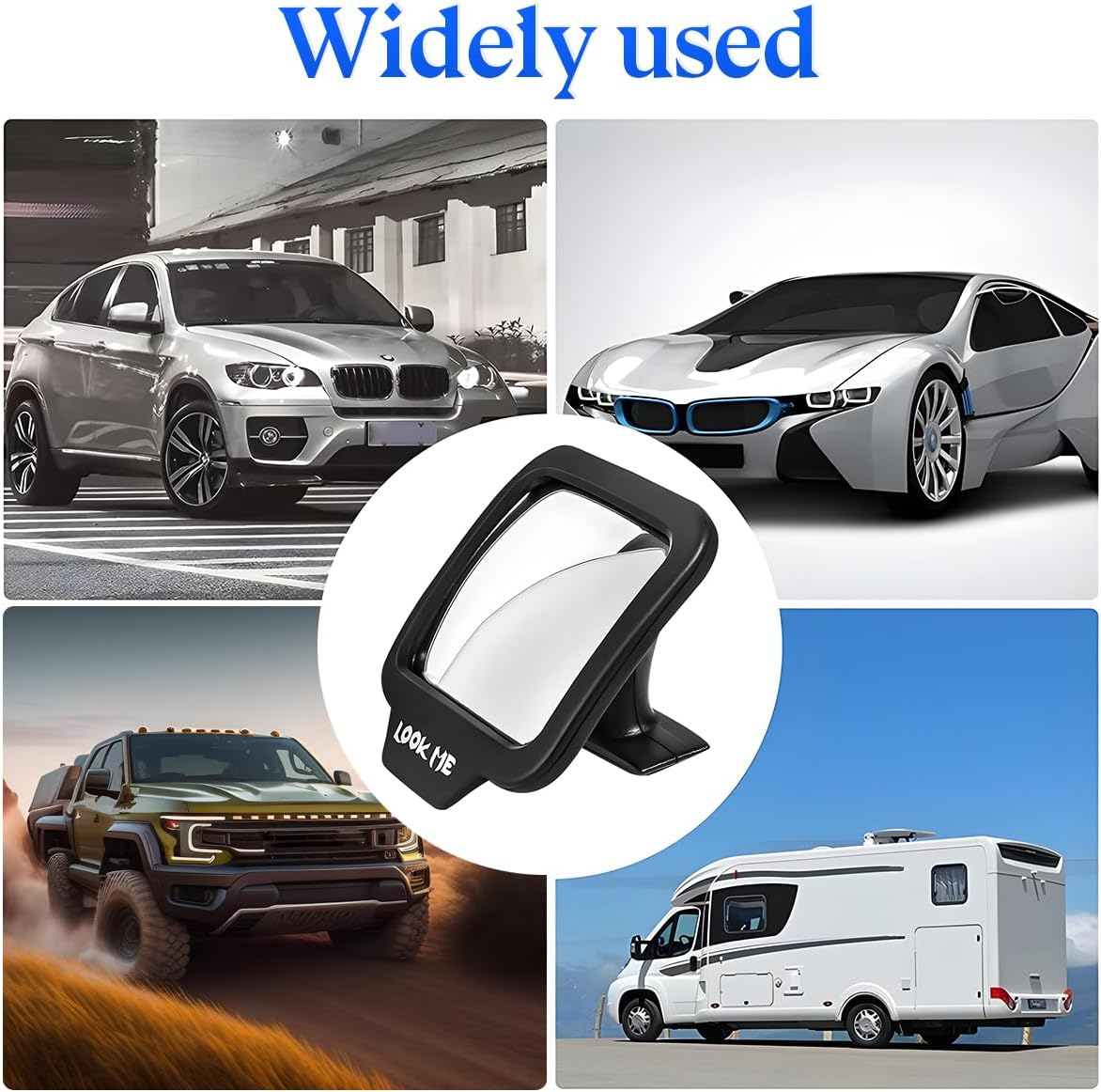 Zipelo Car Back Passenger Rear View Mirror, Car Blind Spot Mirror for Get-Off Door Open Safety, Car Second Row Rearview Mirror with Magnetic Base, Universal Wide Angle Rotatable Auxiliary image number 4