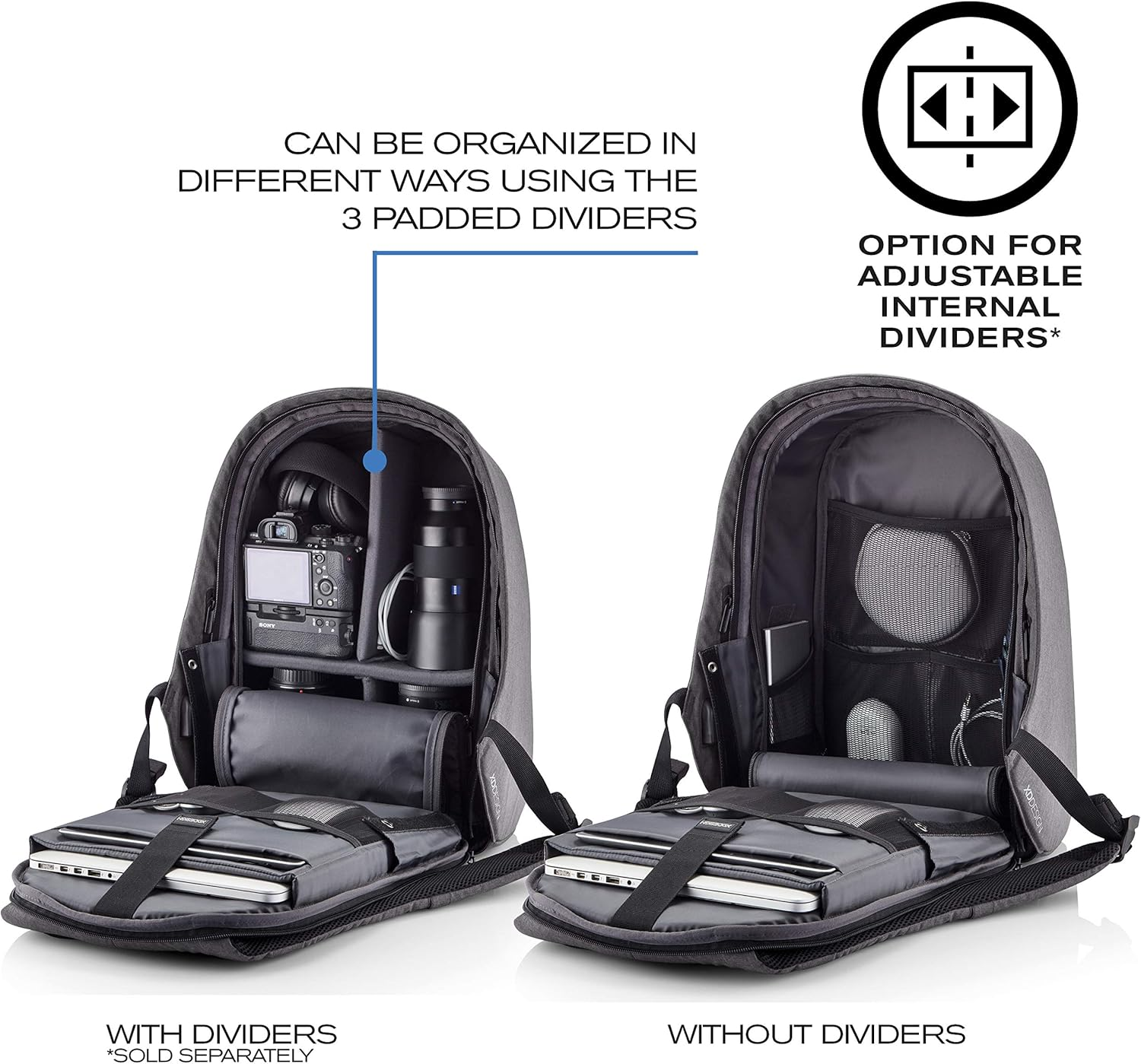 XD Design Bobby Hero Regular Anti-Theft Backpack USB (Unisex Bag) image number 3