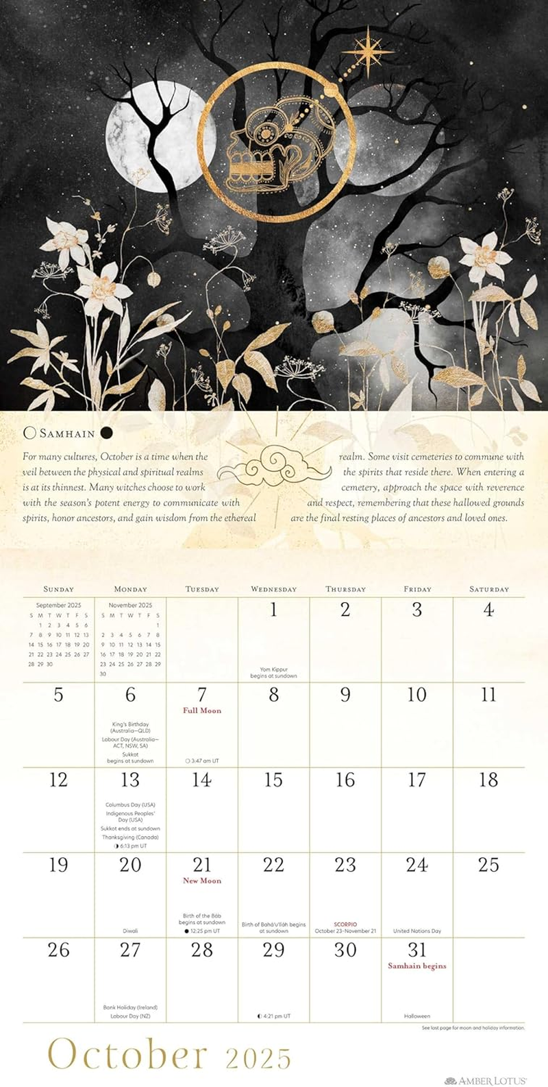 Year of the Witch 2025 Wall Calendar: Seasonal Intuitive Magick image number 2