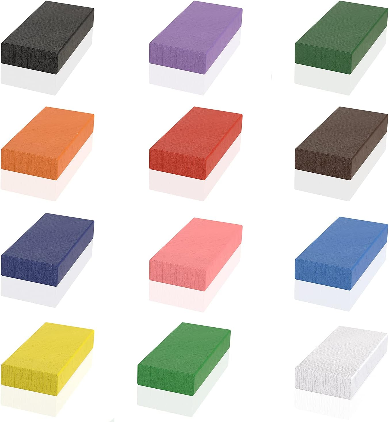 AQSXO 12 Colors Bulk Dominoes, Wooden Domino Blocks, for Kids Birthday Party Favor Kids Racing Toy Game, Building and Stacking Toys 120Pcs. image number 5