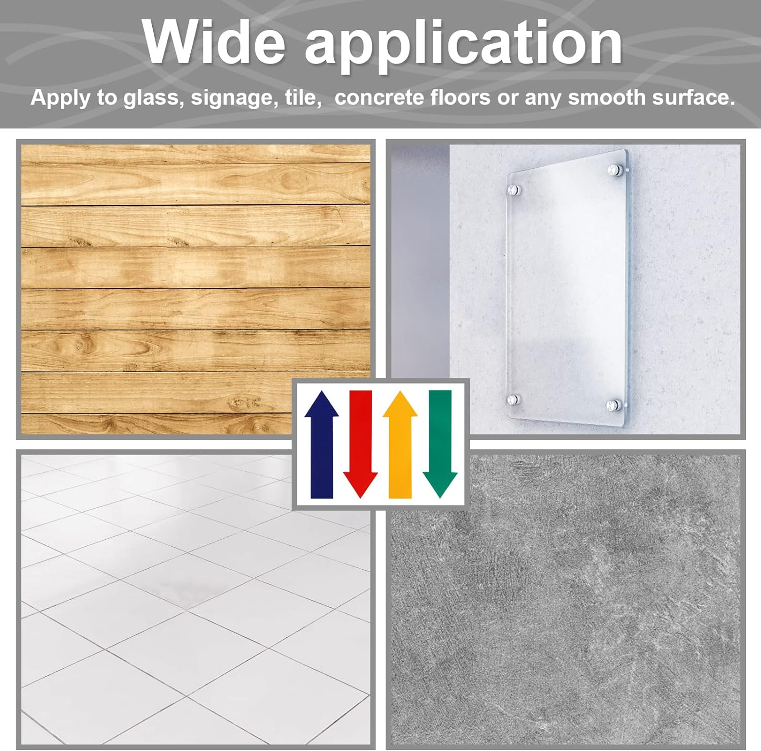 Arrow Floor Decals, 56 PVC Directional Adhesive Signs, Removable Adhesive Arrow Floor Decal Marking Stickers, 1.6X4.8In image number 1