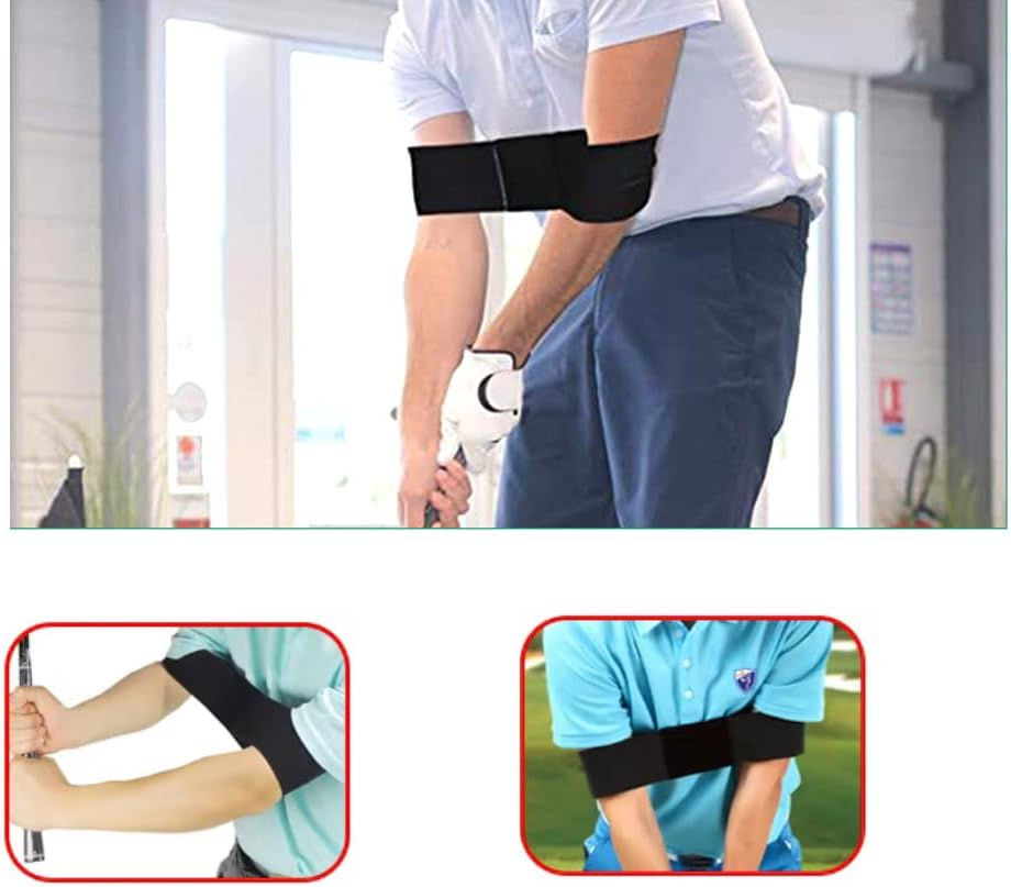 Professional Golf Swing Arm Band for Beginners, Elastic Swing Correction Training Band, Arm Elbow Posture Teaching Tool, Golf Club Practice Accessory image number 2