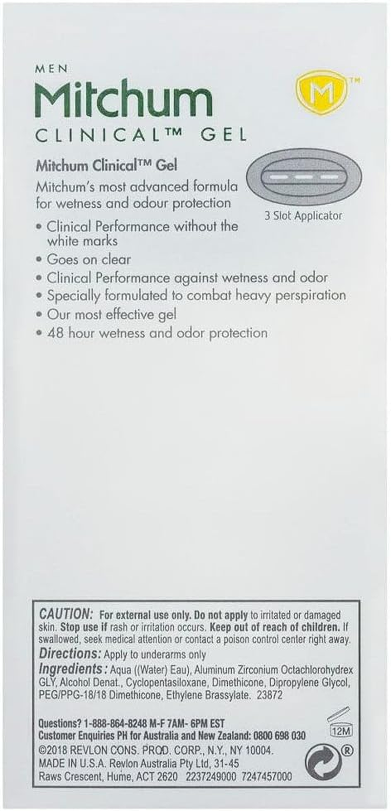 Mitchum Clinical Cool Fresh Antiperspirant Deodorant Gel for Men 57 G image number 2