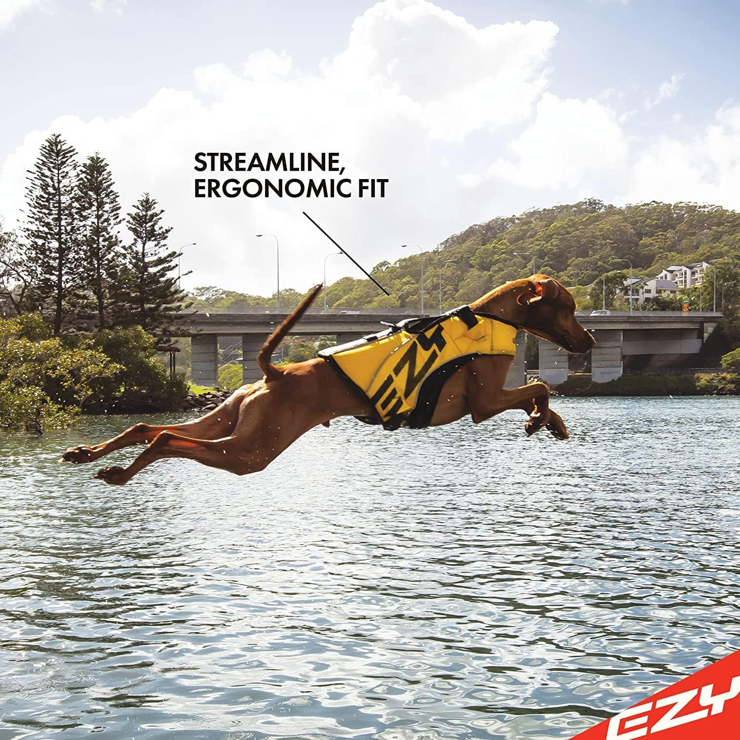 Ezydog DFD X2 Boost - Dog Life Jacket, Premium Float Vest for Dogs, Streamline, Ergonomic Swimming Aid, Reflective, Easy to Fit, Fits All Dog Breeds (S, Yellow) image number 6