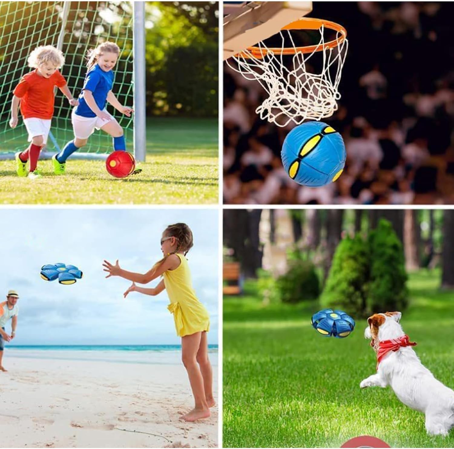 Jabron Interactive Ball for Dogs Airball,Wordly Deals Air Ball for Dogs,Doggie Disc Ball, Doggie Disk Ball, Bounce Pop Ball for Dogs, Best Gifts for Small Dogs-Red||No Light Model image number 3