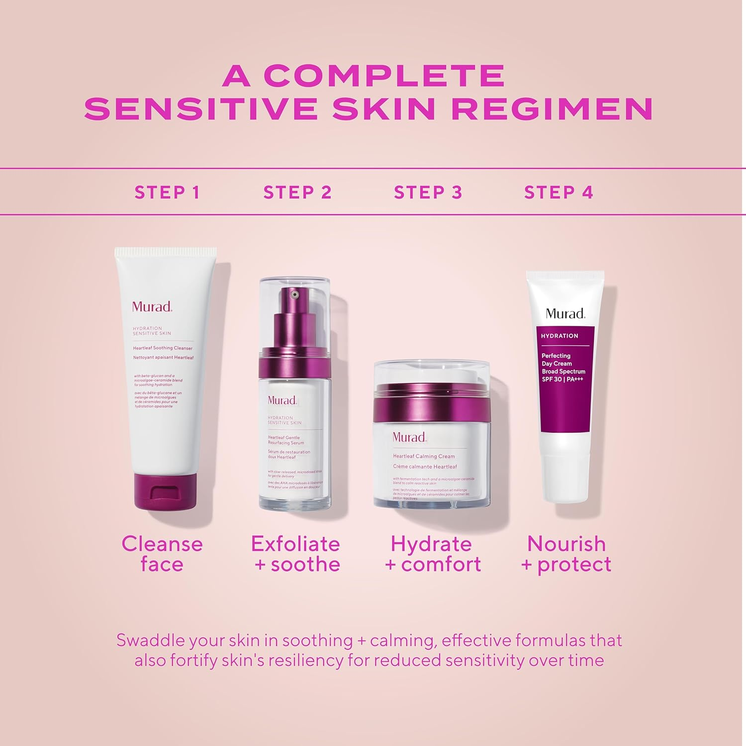 Murad Heartleaf Soothing Cleanser &ndash; Gentle Face Wash with Fermented Heartleaf, Beta-Glucan, Ceramides, and Microalgae to Reduce Redness & Calm Sensitive and Eczema-Prone Skin &ndash; 50 Ml image number 2