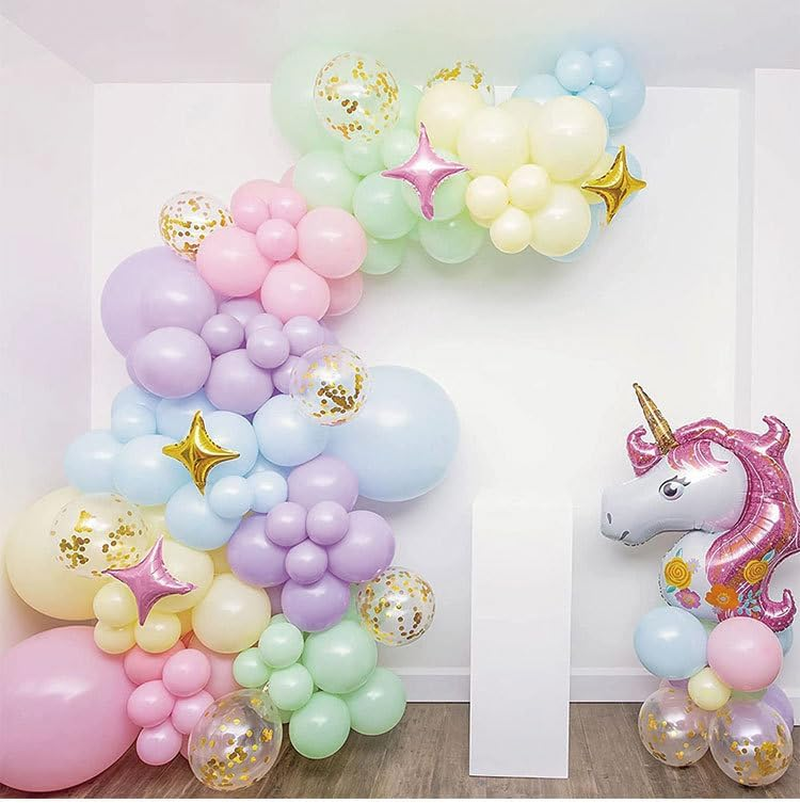 Premium 16Ft Unicorn Balloons Arch Kit with Giant Unicorn Foil, Star - Pastel Rainbow Unicorn Balloon Garland Kit - Unicorn Birthday Decorations for Girls - Unicorn Party image number 4