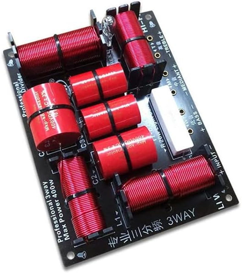 HOOCI 1PCS 3 Way 400W Professional Speaker Frequency Divider 1250Hz/5000Hz Stage Home Theater 3Unit High Power Audio Crossover Filters image number 1