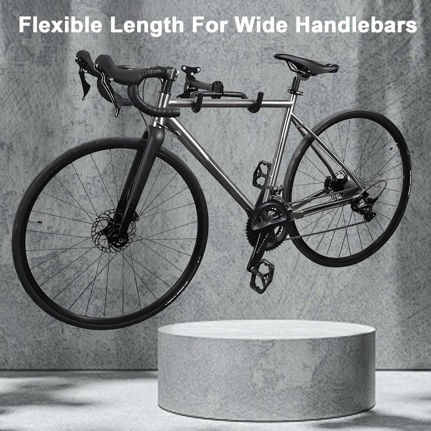 Bike Hanger Wall Mount, 2 Pack Heavy Duty Horizontal Wall Mount Bicycle Storage Garage Adjustable Bicycle Hooks for Mountain Hybrid Road Bikes image number 2