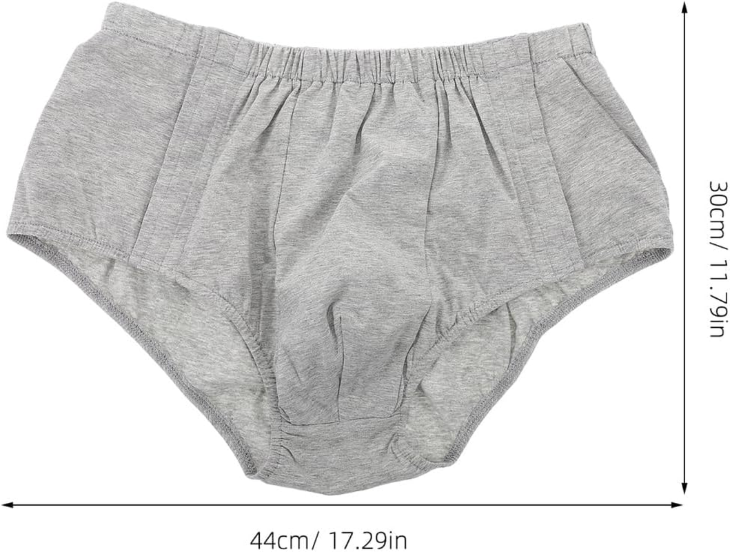 FOMIYES Adaptive Men'S Tearaway Briefs for Rehabilitation | Easy Open Fracture Underwear | Comfortable Buckle Design | Ideal for Incontinence Care - Grey L Size image number 3