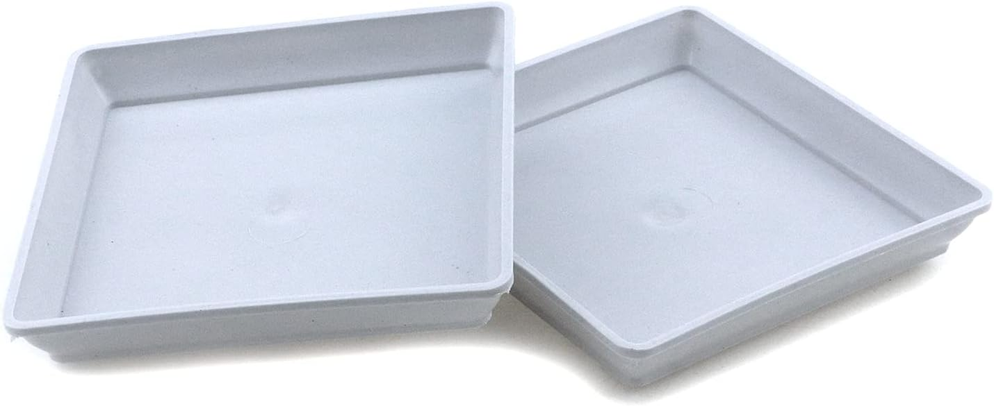 Pufguy Plant Saucers White Plant Tray 4.7" X 4.7" Square Drip Trays Planter Pots - 10Pcs image number 2