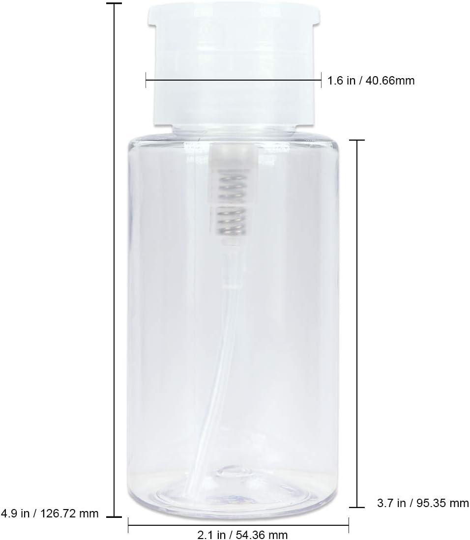 PANA Professional No Wording Labeled Push down Liquid Pumping Bottle Dispenser (7 Oz, CLEAR) image number 6