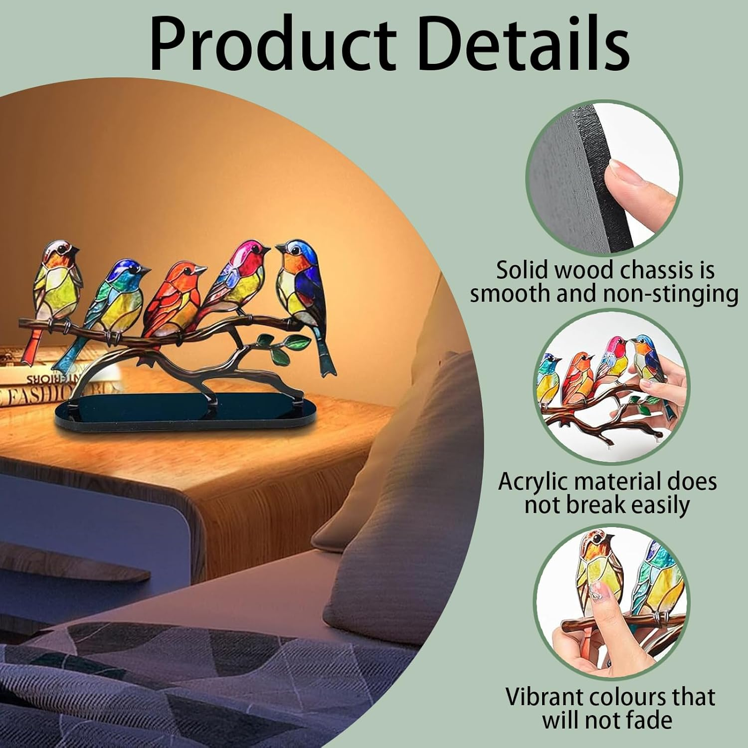 Decorative Home Accessories, Ornaments, Living Room Decor, Home Decor Gift Modern Style, Tabletop Bird Decoration for Living Room, Bedroom, Office Desktop, Cabinets image number 1